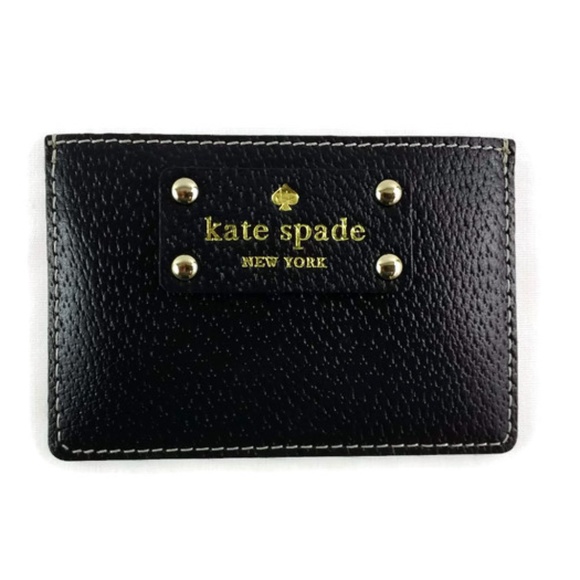 kate spade Handbags - Kate Spade New York Black & Tan Credit Card Wallet